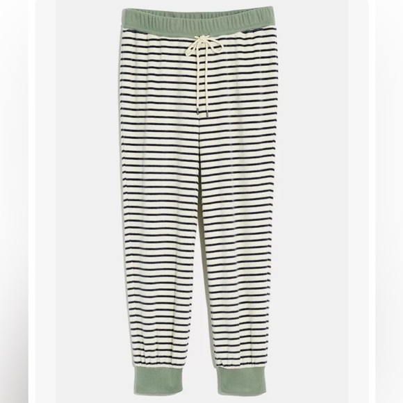 MADEWELL XS MWL Velour Slim Joggers in Stripe (JOGGER ONLY) - Picture 1 of 7